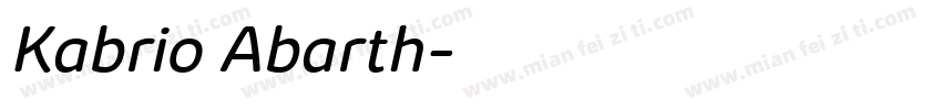 Kabrio Abarth字体转换
